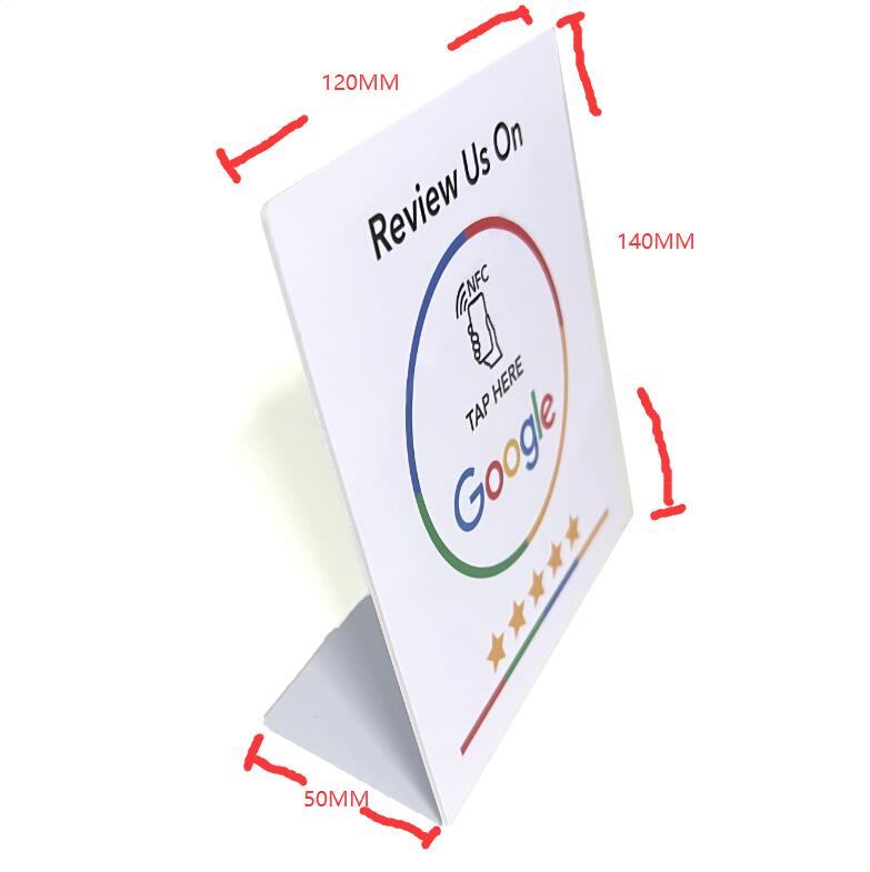 Google review stand Dimensions